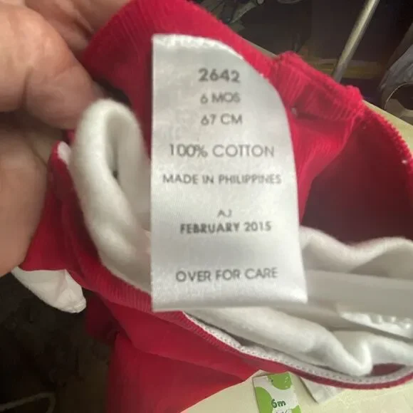 ZU Infant Kids' Ice Skating Elf On Christmas Corduroy Turtleneck Jumpsuit Red 6M - Picture 5 of 7